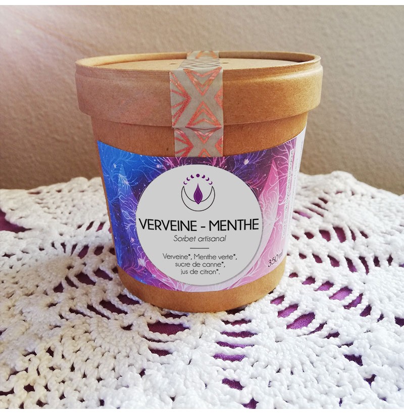 sorbet aux plantes verveine et romarin
